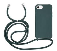 MyGadget Cover per iPhone 6 | 6s | 7 | 8 | SE 2020 - Custodia con Corda - Case con Cordino Opaca Antiurto | Bumper con Laccio | Tracolla - Practical Stylish Verde scuro
