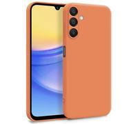 MyGadget Cover per Samsung Galaxy A15 5G - Custodia in Silicone Morbido a Doppio Strato - Case con Protezione Fotocamera & Fodera Interna Antigraffio - Arancio