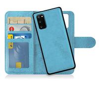 MyGadget Cover per Samsung Galaxy S20 - Custodia Libretto Magnetica - Custodia Portafoglio Flip Wallet Case - Porta Carte in Similpelle PU Removibile Blu Chiaro