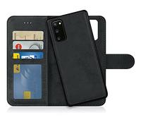 MyGadget Cover per Samsung Galaxy S20 - Custodia Libretto Magnetica - Custodia Portafoglio Flip Wallet Case - Porta Carte in Similpelle PU Removibile Grigio Nero