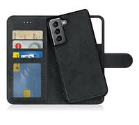 MyGadget Cover per Samsung Galaxy S22 PLUS - Custodia Libretto Magnetica - Custodia Portafoglio Flip Wallet Case - Porta Carte in Similpelle PU Removibile - Grigio Nero