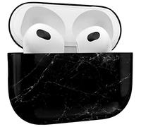 MyGadget Cover Rigida Compatibile con Apple AirPods 3a Generazione - Case Protettiva per Cuffie Auricolari - Skin in Marmo Nero