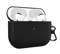 MyGadget Cover Rigida Compatibile con Apple Airpods Pro 1a Generazione - Custodia Finta Pelle per Cuffie Auricolari - Case con Skin Antiurto - Black