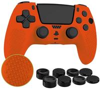 MyGadget Custodia in Silicone compatibile con PS5 Controller - con 8 thumbsticks (2x coppia alta / 2x coppia bassa) - Cover per Playstation Dualsense Wireless in Giallo