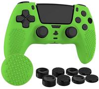 MyGadget Custodia in Silicone compatibile con PS5 Controller - con 8 thumbsticks (2x coppia alta / 2x coppia bassa) - Cover per Playstation Dualsense Wireless in Giallo