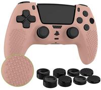 MyGadget Custodia in Silicone compatibile con PS5 Controller - con 8 thumbsticks (2x coppia alta / 2x coppia bassa) - Cover per Playstation Dualsense Wireless in Rosa