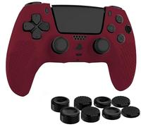 MyGadget Custodia in Silicone compatibile con PS5 Controller - con 8 thumbsticks (2x coppia alta / 2x coppia bassa) - Cover per Playstation Dualsense Wireless in Giallo