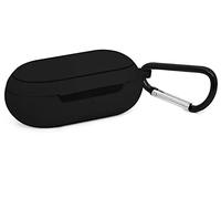 MyGadget Custodia Silicone per Samsung Galaxy Buds | Buds Plus - Cover 360° con Moschettone - Skin in Gomma Antigraffio e Anti Polvere - Nero
