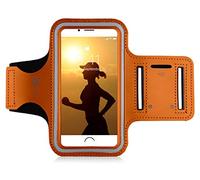 MyGadget Fascia da Braccio per Smartphone 5, 1" - Porta Telefono Running - Porta Cellulare da Corsa Regolabile per iPhone, Samsung - Arancione