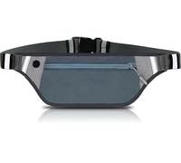 MyGadget Marsupio Sportivo Doppia Zip - Cintura Corsa per iPhone X XS XR 8 7 6 Plus & Android Samsung Galaxy S8 S7 - Running Belt Regolabile - Grigio