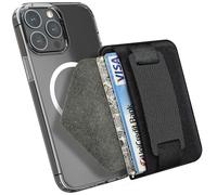 MyGadget Portafoglio Magnetico Magsafe - Porta carte & Supporto per dita - Protezione RFID compatibile con Apple iPhone 15 | 14 | 13 | 12 Series - Nero