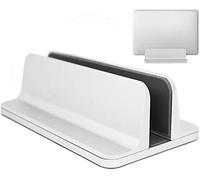 MyGadget Supporto Verticale per PC, Computer Portatile - Base Regolabile in Alluminio per Laptop per Apple Macbook, HP, Acer, Asus - Argento