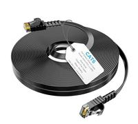 Mygatti CAT 6 Cavo Ethernet piatto 20 m-Nero,esterno/interne Utilizzo di una sepoltura diretta impermeabile, cavo di rete Gigabit RJ45,LAN e cavo patch per router, interruttore, modem