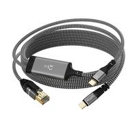 Mygatti Cavo adattatore da USB-C(con porta di ricarica PD da 100W) a Ethernet (3 metri),adattatore di rete Gigabit Type-C a RJ45 LAN,compatibile con laptop,MacBook Pro/Air,iPad Pro,iPhone 15/16 serie