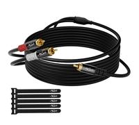 Mygatti Cavo Cinch y Coassiale Digitale-1 m,1 RCA a 2 RCA,Doppia Schermatura,bidirezionale,per home theater,impianto Hi-Fi,amplificatore,altoparlante,Connettore placcato oro 24K,OD: 5,0 mm+5 fascette