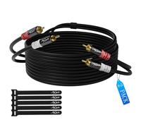Mygatti Cavo RCA da 1 m/confezione da 2,2 RCA maschio Cable Audio stereo Coassiale,OFC,Hi-Fi,doppia schermatura,cavo audio per home theater, amplificatore, altoparlante+5 fascette