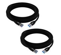 Mygatti Cavo USB 3.0 da 5 Gbps (0,5 metri, 2 pezzi), spina A a spina A, cavo in nylon, cavo doppio USB per trasferimento dati, hard disk, laptop, DVD, TV, hub USB e altro ancora