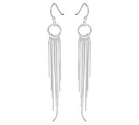MYGLOAR 1 paio di orecchini lunghi con nappe in argento sterling da donna, orecchini lunghi in argento 925 ipoallergenico, orecchini con nappe placcati in argento, orecchini personalizzati