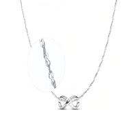 MYGLOAR 2 Pezzi in Ciondolo in Argento Sterling 925 Charm Bead con Europei Bracciale Collane da Donna Collana con il Respiro del Bambino Regali per Ragazze, Amanti e Mogli
