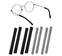 MYGLOAR 4 pcs copriocchiali in cotone, cuscinetti auricolari per occhiali, montature per occhiali antiscivolo, ganci auricolari antiscivolo per occhiali, copriocchiali universali per occhiali da sole