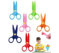 MYGLOAR 6 pezzi forbici di sicurezza per bambini, forbici di carta in plastica PP da 12 cm, forbici prescolari per bambini dai 2 anni in su, mini forbici artigianali per bambini per l'asilo