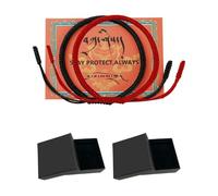 MYGLOAR Bracciale, braccialetto in tessuto rosso Kabbalah, protezione del bambino,uomini, donne, fortunato tibetano rosso fatto a mano, fortunato buddista (Rosso e nero)