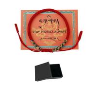 MYGLOAR Bracciale rosso, braccialetto in tessuto rosso Kabbalah, protezione del bambino,uomini, donne, braccialetto fortunato tibetano rosso fatto a mano, braccialetto fortunato buddista (rosso 001)