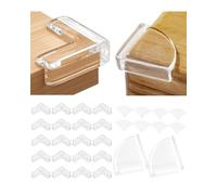 MYGLOAR Confezione da 30 Protezioni per Angoli per Bambini, Protezione per Bordi, Protezione per Bordi autoadesiva in Silicone per Bambini, 2 Forme, Adatta a Tutti i Tipi di mobili