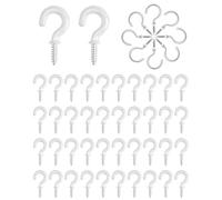 MYGLOAR Confezione da 50 Piccoli Ganci a Vite, Ganci a Vite, Ganci a Vite a Occhio Mini Ganci in Legno per Appendere Piante, Ornamenti artistici, Chiavi, Decorazioni Natalizie, Ideali per Il Giardino
