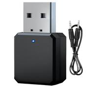 MYGLOAR Nuovo ricevitore Bluetooth USB per auto 2025 5.1 con AUX da 3,5 mm, interfaccia USB Plug and Play, microfono integrato, doppia connessione per auto/PC/TV/altoparlanti cablati