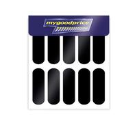 Mygoodprice - Confezione da 10 adesivi rifrangenti per casco, 6 x 2 cm Noir Réfléchissant