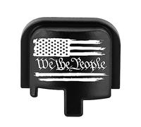 MyGunArts Piastra posteriore in alluminio anodizzato inciso al laser per 9 mm .40 Taurus G2C, G3, G3XL, G3C, G2S, G3S, Millennium PT111-G2/PT140 Accessori, We The People Bandiera degli Stati Uniti