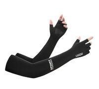 MyHaing 1 paio di calze per il corpo in nylon elastico in seta di ghiaccio protezione solare anti-UV manica del braccio alla moda con copridita, Nero , elastic