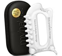 myhalos 6 in 1 strumenti per il viso Gua Sha in ceramica, per il drenaggio linfatico, strumento per scolpire il viso e digitopressione, strumento per il massaggio del corpo, strumento per massaggi