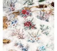 Myhiju Adesivi per scrapbooking, motivo: ramoscelli di fiori, foglie e ramoscelli di fiori, per scrapbooking, accessori - naturale, botanici, colorati, per carta, plastica, metallo, 120 fogli