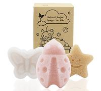 myHomeBody Spugne Konjac Naturali, Farfalla, Coccinella, Stella | dalle forme decorative per la pulizia del viso e del corpo, pulizia e esfoliazione delicata, spugna per doccia e bagno