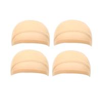 Myhoomowe Cappello per Parrucca HD Cappello di Mezza Cappello di Parrucca Trasparente Cappello di Nylon Sottile Coperture per la Testa Convenienti Multifunzionale, Beige 4 Pezzi