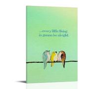 MYHRDF Every Little Thing Will Be OkLiving - Tela artistica da parete impermeabile, multifunzionale, per casa e ufficio, resistente ai raggi UV, senza cornice, stile 60 x 90 cm
