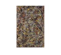 MYHRDF Stampa artistica da parete con Jackson Pollock per soggiorno, impermeabile, multifunzionale, per casa e ufficio, resistente ai raggi UV, senza cornice, stile 40 x 60 cm