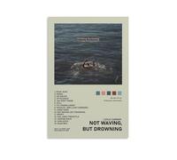 MYHRDF Stampa artistica da parete con scritta "Not Waving, But Drowning by Loyle Carner", impermeabile, multifunzionale, per casa e ufficio, resistente ai raggi UV, senza cornice, stile 30 x 45 cm