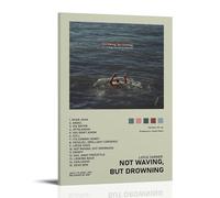 MYHRDF Stampa artistica da parete con scritta "Not Waving, But Drowning by Loyle Carner", impermeabile, multifunzionale, per casa e ufficio, resistente ai raggi UV, senza cornice, stile 50 x 75 cm