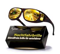 Myiaur Occhiali da guida notturna, da uomo, polarizzati, antiriflesso | Occhiali per visione notturna, colore giallo, anti appannamento, UV400, per notte pioggia e nebbia
