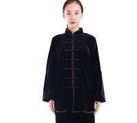 MYIESAXL Addensare Velluto Taichi Uniforme Inverno Unisex Elasticizzato Arti Marziali Vestito Kung Fu Abbigliamento Cinese Tradizionale Mattina Esercizi Abbigliamento Mezza Manica Tai Chi Pantaloni