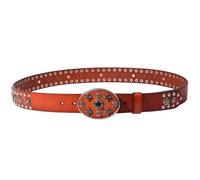 MYIESAXL Cintura Casual Gotica Punk Rock con Borchie Rivettate Cintura in Vera Pelle con Fibbia a Borchie per Donna, Uomo, Jeans, Pantaloni, Vestito, Larghezza 38 Mm
