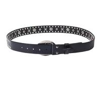 MYIESAXL Cintura Casual Gotica Punk Rock con Borchie Rivettate Cintura in Vera Pelle con Fibbia a Borchie per Donna, Uomo, Jeans, Pantaloni, Vestito, Larghezza 38 Mm
