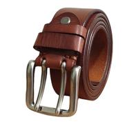 MYIESAXL Cintura da Uomo in Pelle con Chiusura A Doppio Perno Cintura da Uomo con Doppi Occhielli Cintura in Vera Pelle Dall'Aspetto Vintage per Abbigliamento