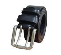 MYIESAXL Cintura da Uomo in Pelle con Chiusura A Doppio Perno Cintura da Uomo con Doppi Occhielli Cintura in Vera Pelle Dall'Aspetto Vintage per Abbigliamento