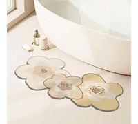 MYIESAXL Tappetino da Bagno Morbido Tappeto da Doccia Curvo Assorbente ad Asciugatura Rapida Tappeto Lavabile Resistente all'Usura e Durevole con Fondo Antiscivolo per Circolare （50x80 cm）