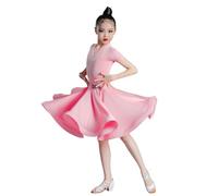 MYIESAXL Vestito da Ballo Latino per Ragazze, Costumi da Ballo da Sala, Vestito da Competizione Diviso, Set di Abbigliamento per Spettacoli, Abito da Ballo Moderno