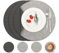 Myir JUN Tovagliette Americane Colazione Lavabili e Sottobicchieri Set di 4